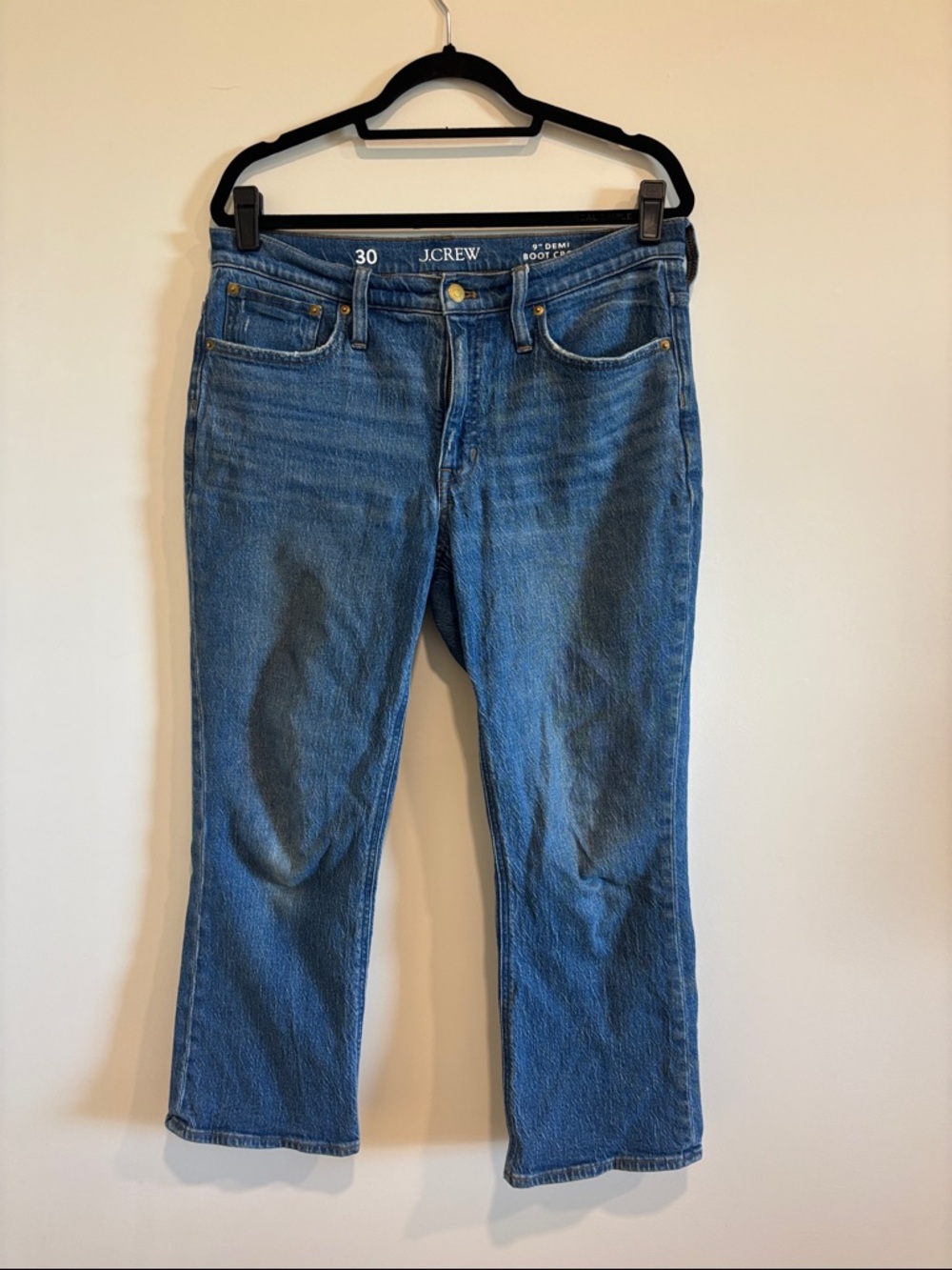 J. Crew 9” Demi Boot Crop Jeans size 30